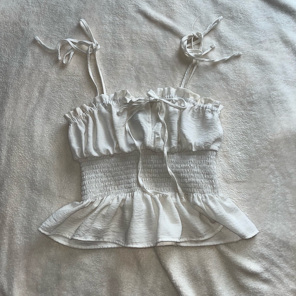 White Tank Top Blouse